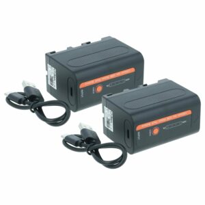 2 Baterias vhbw para Sony NP-F950, NP-F930/B, NP-F950/B, NP-F930, NP-F750, NP-F960 - 4000mAh, 7.4V, Li-Ion