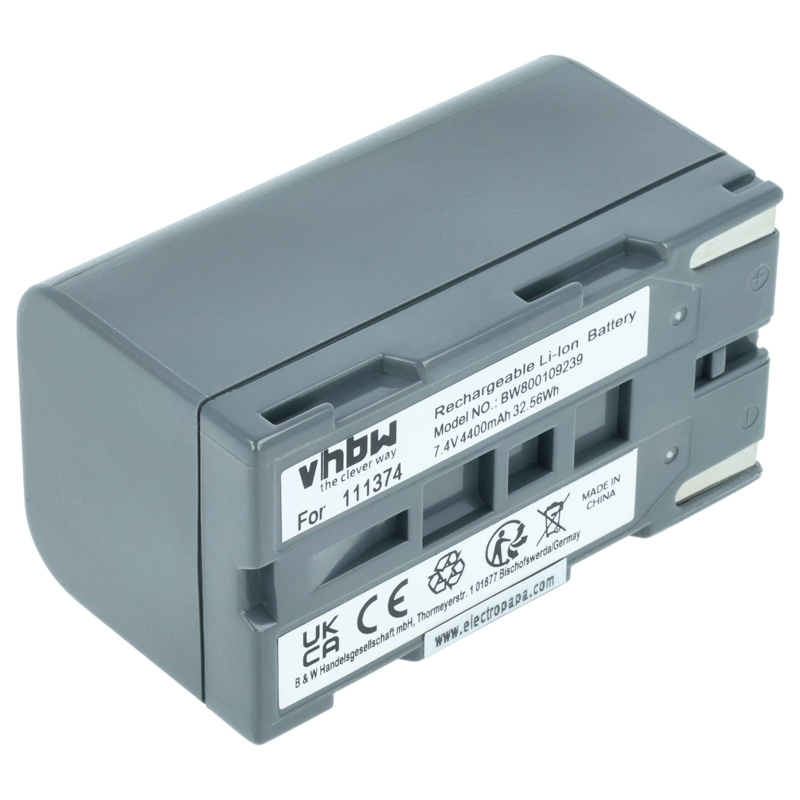 Bateria vhbw 111374 - 4400 mAh 7.4 V Li-Ion