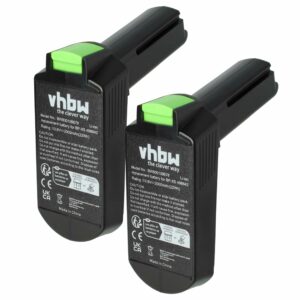 2x Bateria vhbw para Festool 498616, 498338, 498336, 498339 - 10.8 V, 2000 mAh, Li-Ion