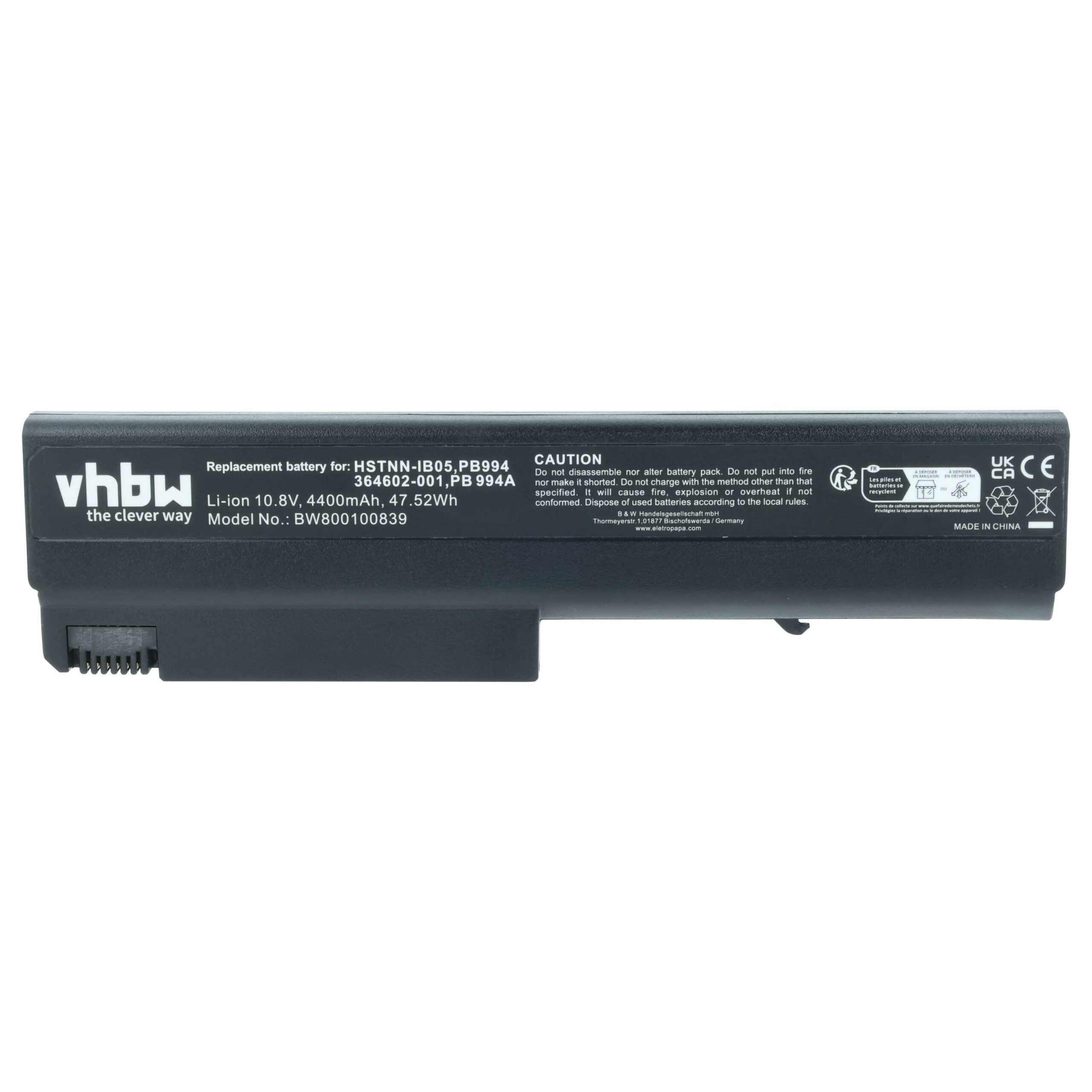 Bateria para Portátil HP 364602-001, 360483-004, 360483-003, 360483-001 - 4400 mAh 10.8 V Li-Ion - Image 3