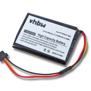 Bateria vhbw para TomTom GPS P11P20-01-S02 - 900mAh, 3.7V