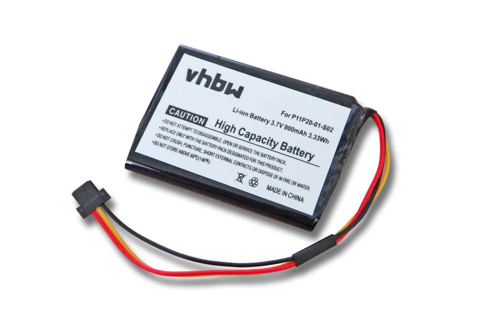 Bateria vhbw para TomTom GPS P11P20-01-S02 - 900mAh, 3.7V
