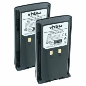 Bateria vhbw 1800 mAh 7.2V NiMH para Rádios Kenwood (KNB-52N, KNB-22N, KNB-21N, KNB-17N, KNB-17A, KNB-16A) - Pack 2x