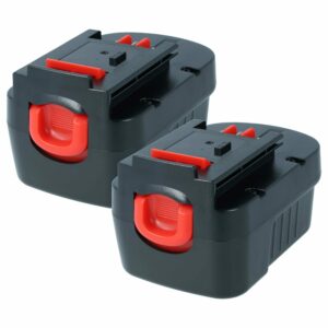 2x Bateria vhbw para Black & Decker A14, 499936-34, 499936-35 - 1500 mAh, 14.4 V, NiMH