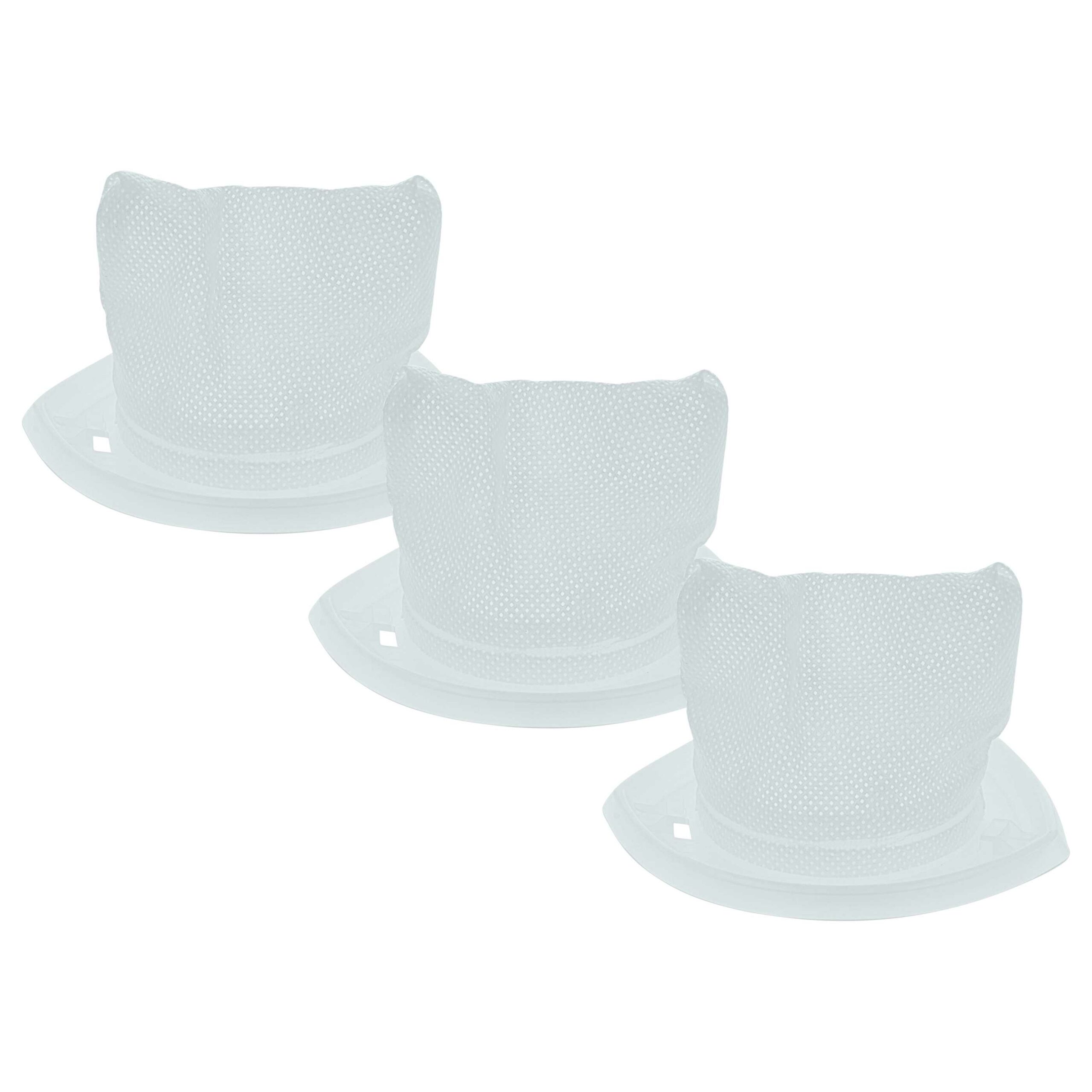 3x Filtro de Substituição vhbw para Aspirador Black & Decker FLVD10-XJ, 90590689