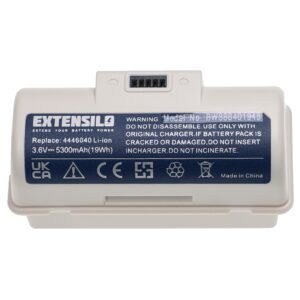 Bateria EXTENSILO para iRobot 5300mAh, 3.6V, Li-Ion (substitui 4446040, BC674)
