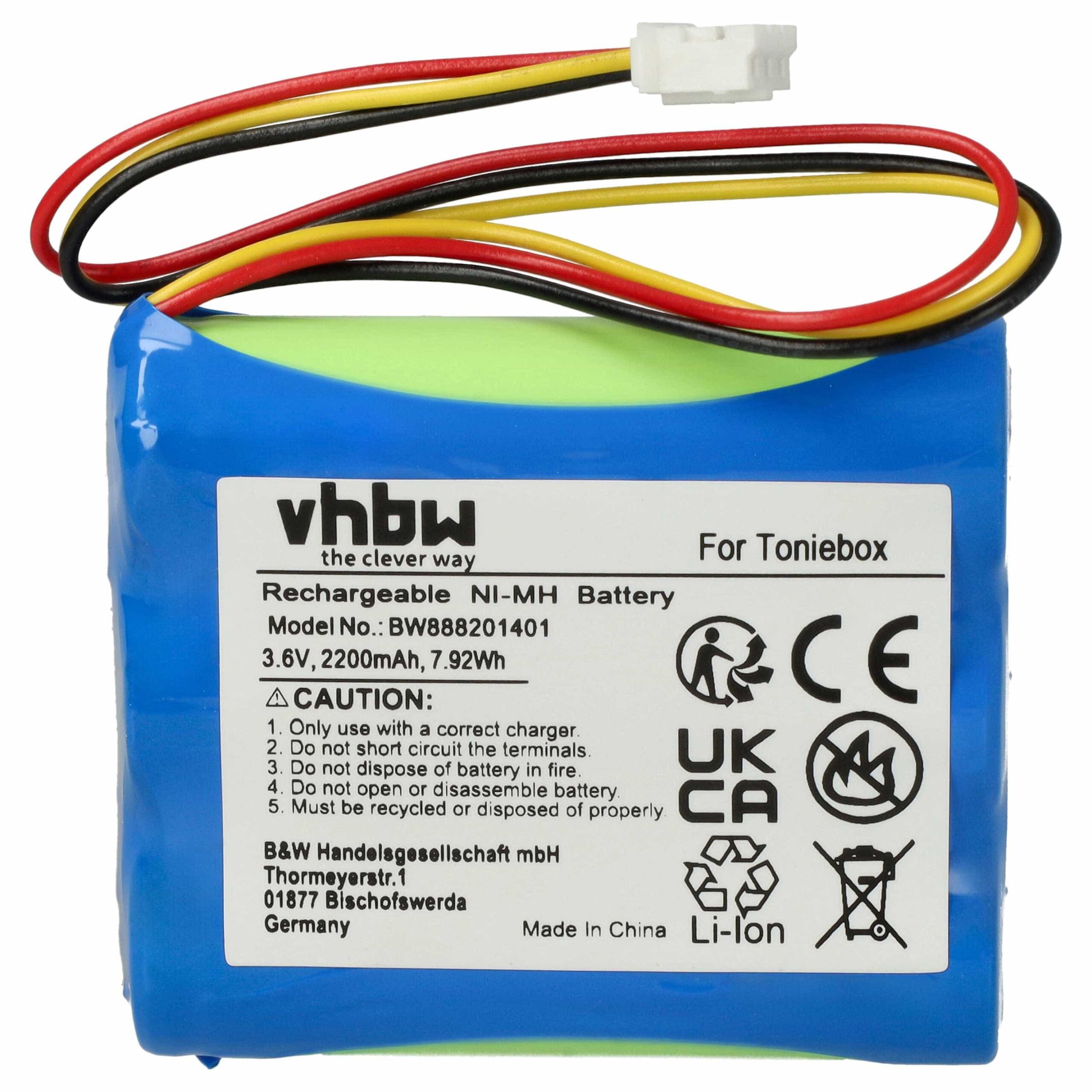 Bateria compatível Toniebox - 2200 mAh 3.6 V NiMH vhbw - Image 3