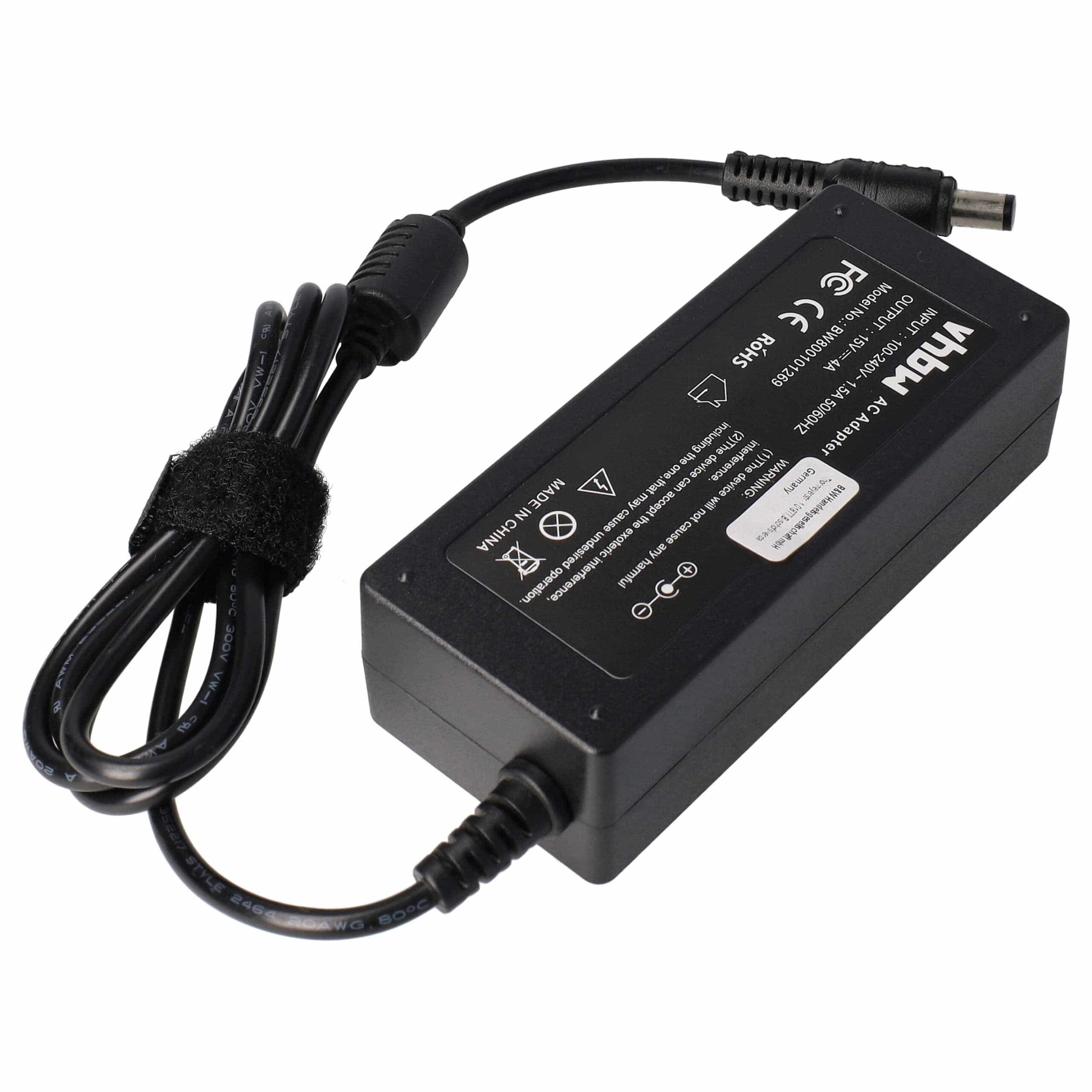 Carregador de Energia para Portátil Toshiba vhbw - Substitui PA2521U, PA2450U, PA3048U, PA2444U - 200 cm, 60 W - Image 4