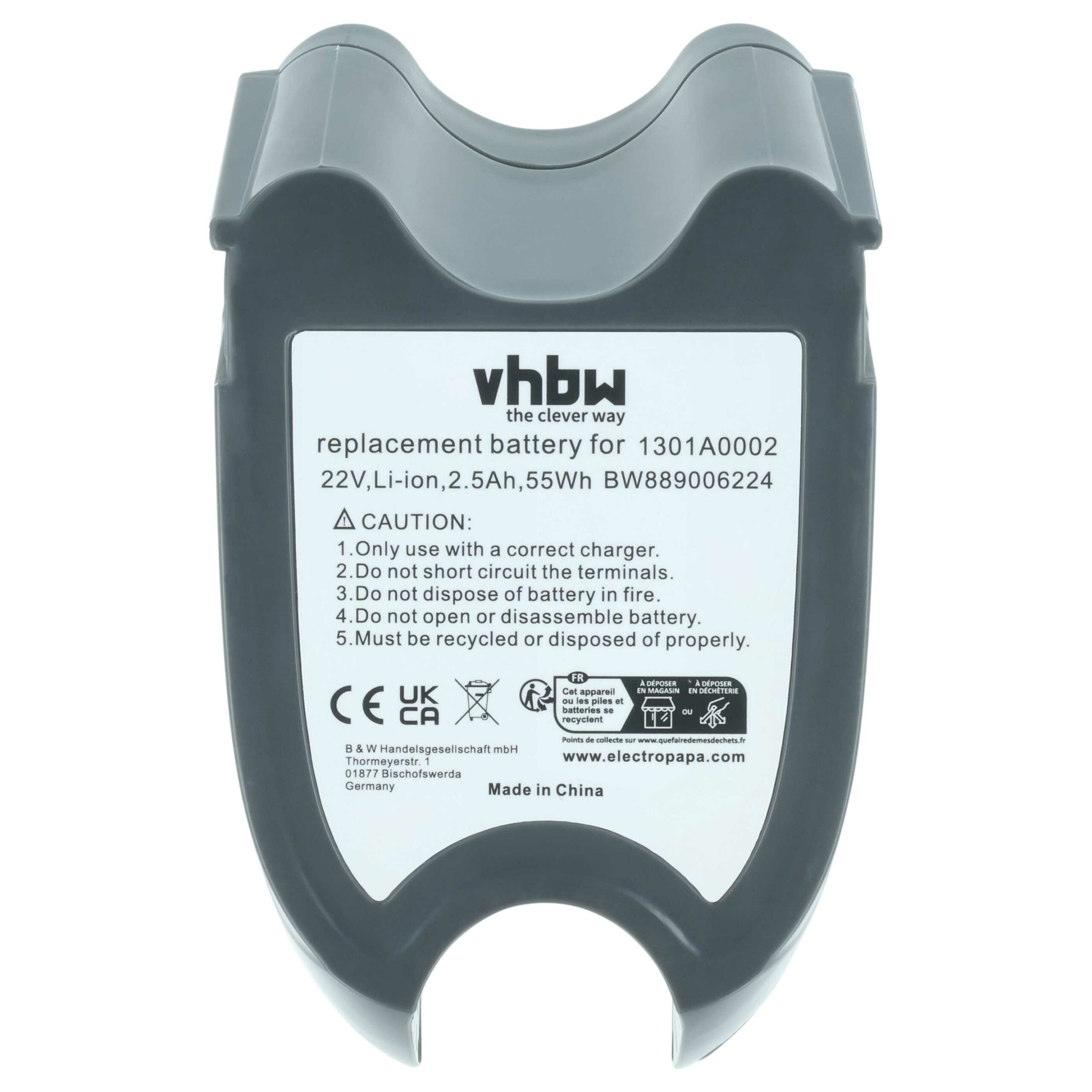 Bateria vhbw 2500mAh 22V Li-Ion para Gtech 1301A0002 - Image 3