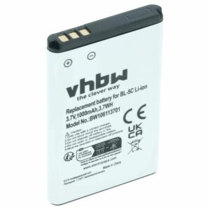 Bateria para Telemóvel vhbw compatível com Alcatel RTR001F01, 3BN67332AA, 10000058 - 1000 mAh 3.7 V Li-Ion