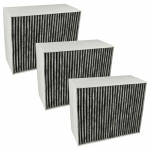 Filtro de Carvão Ativado 3x Substituição para Bosch 00678460 e Siemens - 22.7 x 18.9 x 10 cm