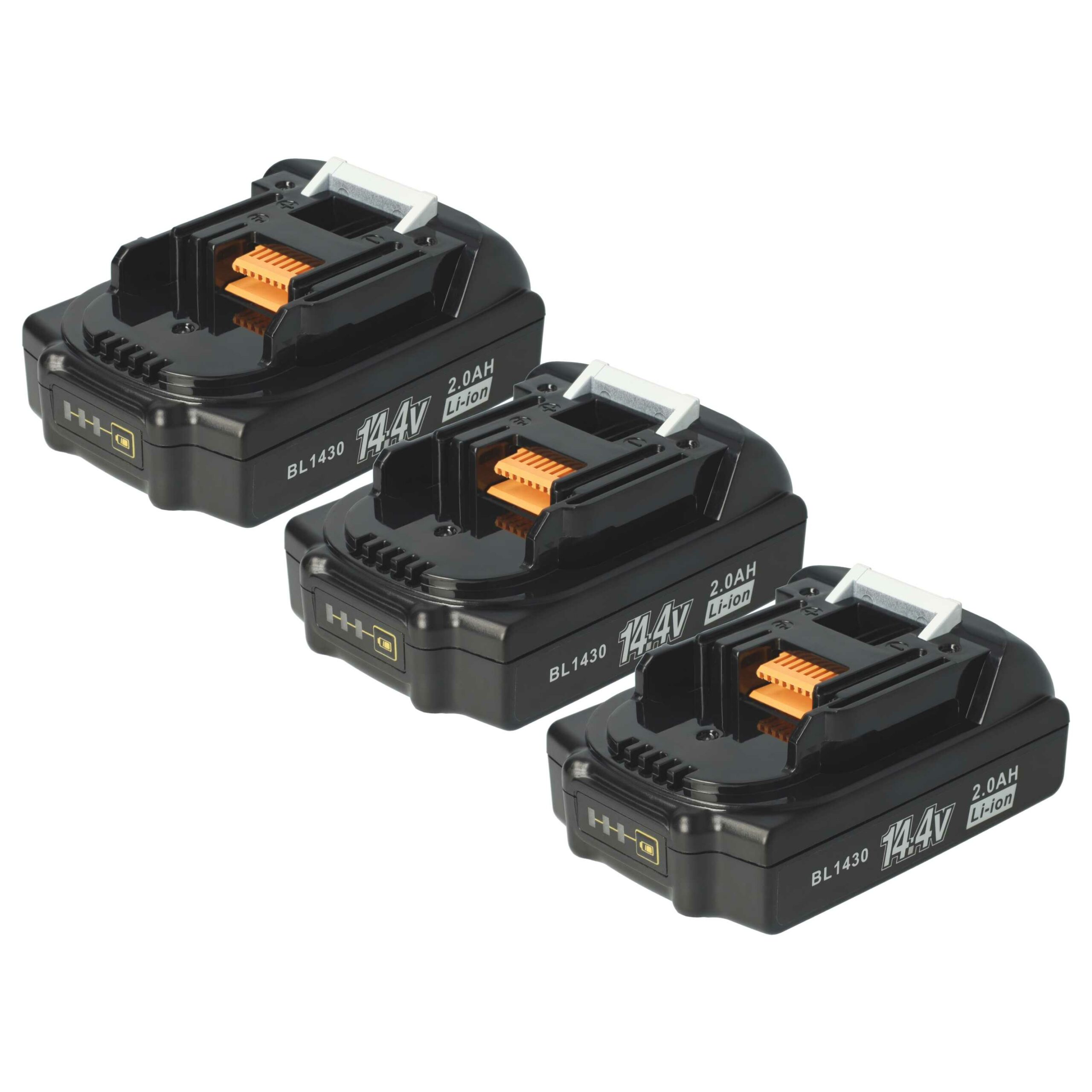 3x Bateria compatível Makita 194065-3, 194066-1, BL1415, BL1430 - 2000 mAh, 14.4 V, Li-Ion