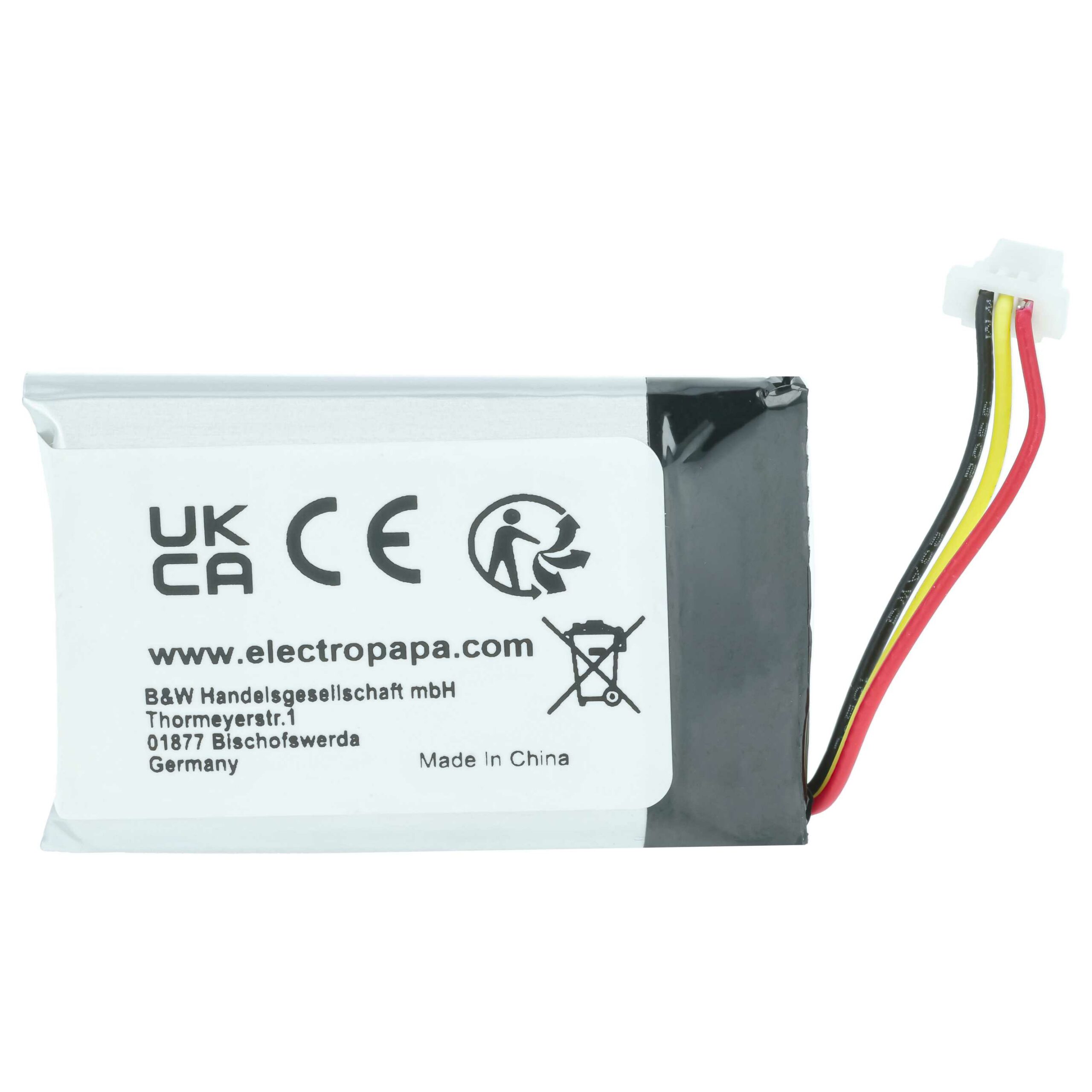 Bateria vhbw para Câmara de Vídeo Mio 582535 - 450 mAh 3.7 V Li-polymer - Image 4