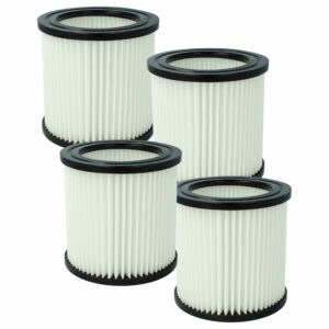 4x Filtro de Substituição vhbw para Aspirador Nilfisk 81943047
