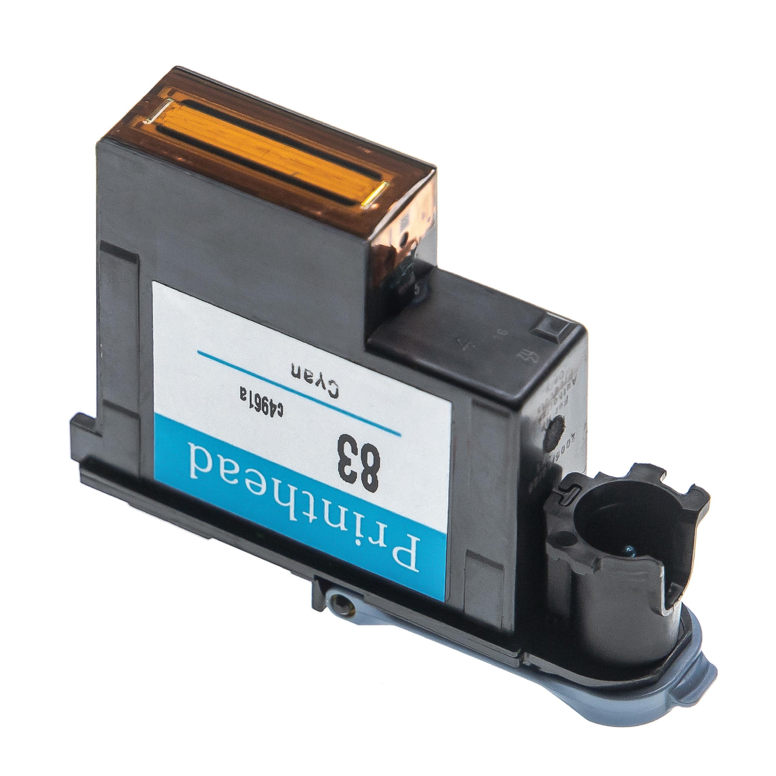 Cabeça de Impressão vhbw para HP DesignJet C4961A - 13 ml, Ciano, Reacondicionada com Kit de Limpeza - Image 3