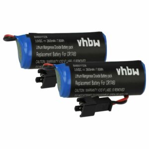 Bateria vhbw 2x CR17450E-R - 2600 mAh 3V Li-Ion para Controladores CNC