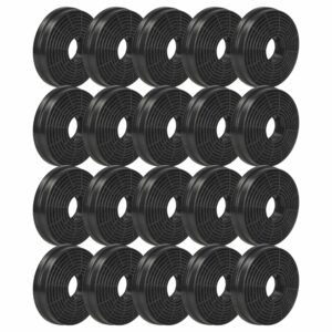 20x Filtro de Carvão Ativado de Substituição para Bomann KF563 - 10.5 cm
