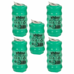 Pack 5x Pilhas Botão Recarregáveis Tipo V80H 2 Pinos - 80 mAh 6V NiMH vhbw