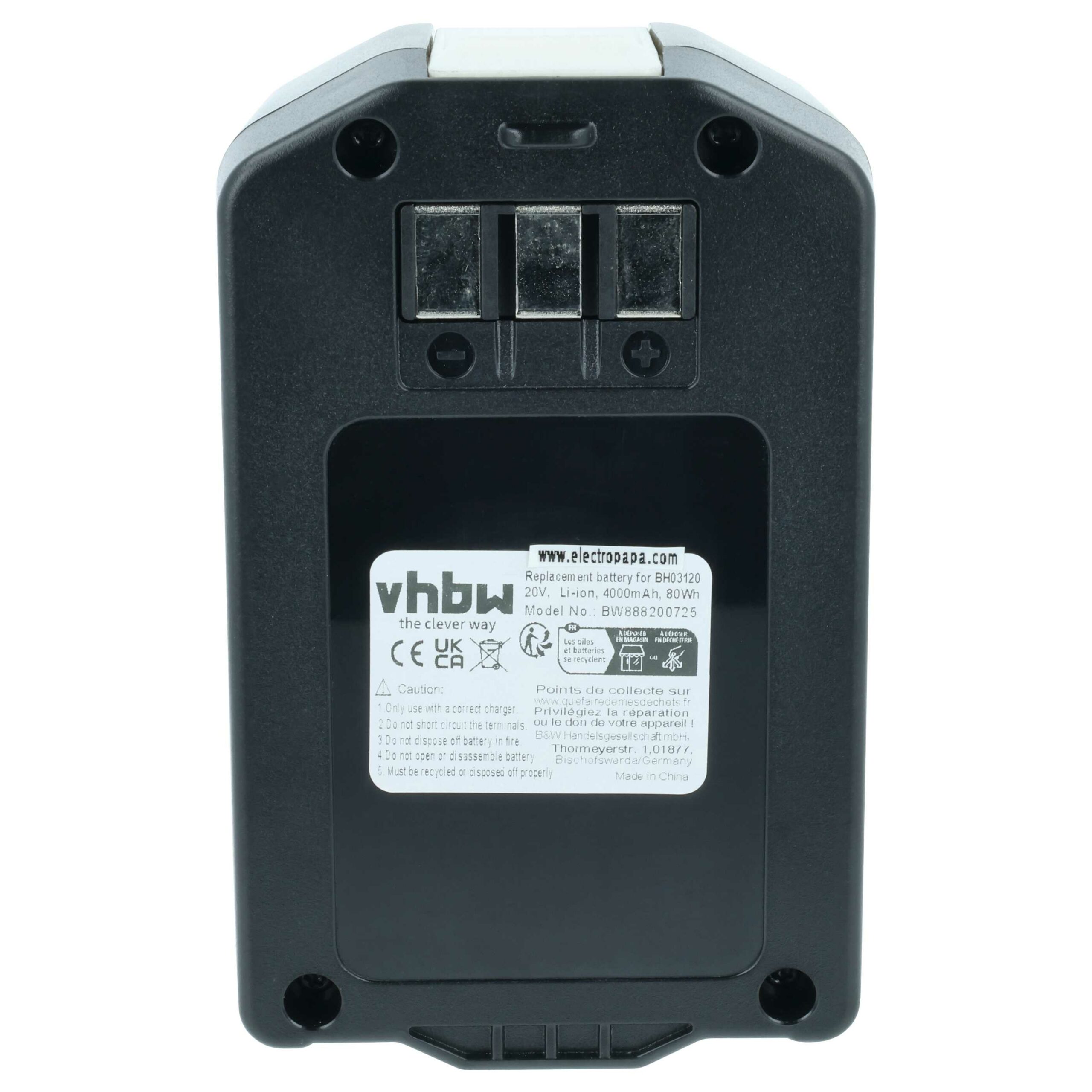 Bateria vhbw 20V 4000mAh compatível com Hoover BH03120PC, BH03120, BH03100 - Image 3