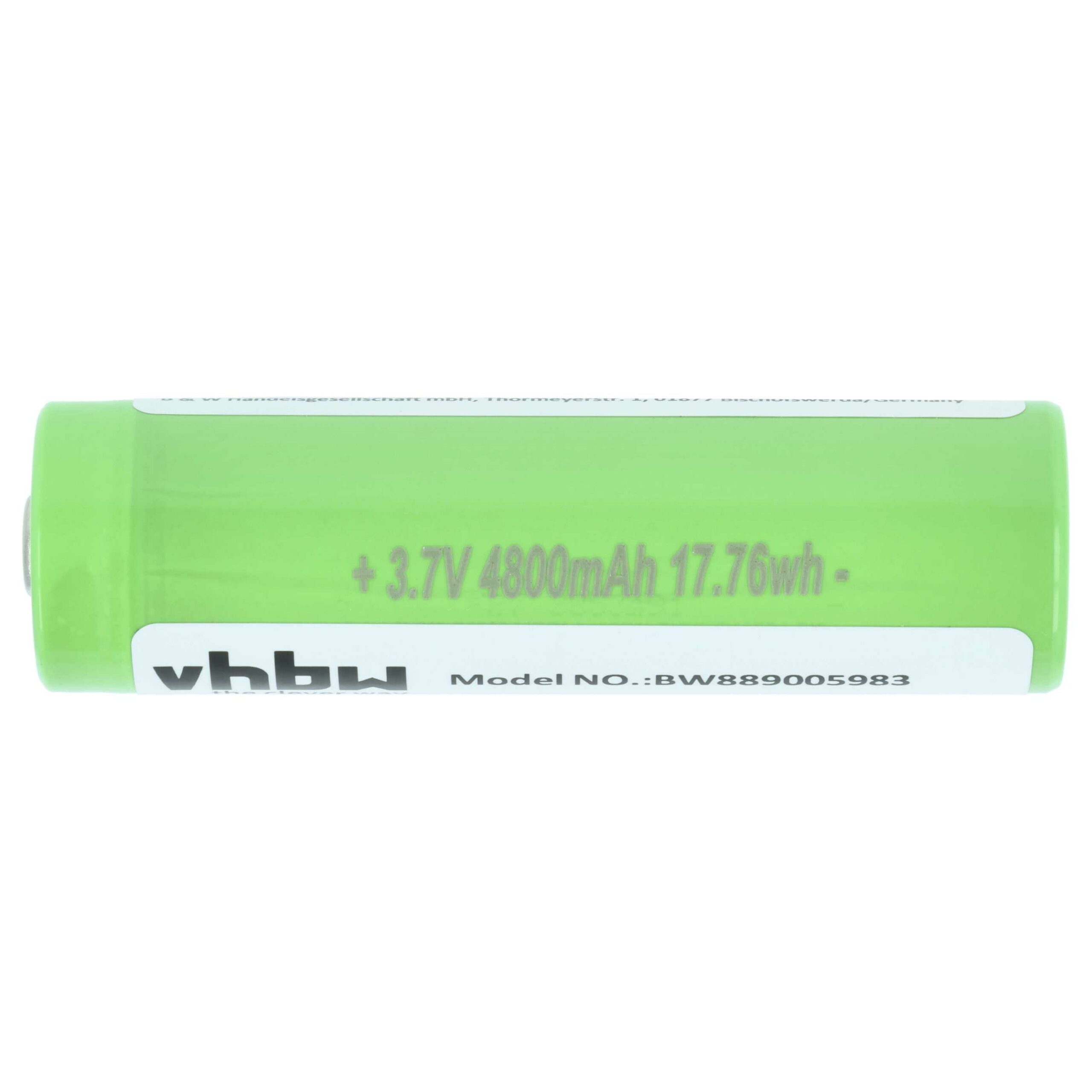 Bateria vhbw 5x compatível com Ledlenser 2S1P - 4.8 Ah 3.7 V Li-Ion - Image 4