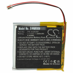 Bateria vhbw para Suunto Smartwatch PR-402626P - 230 mAh 3.7 V Li-polymer