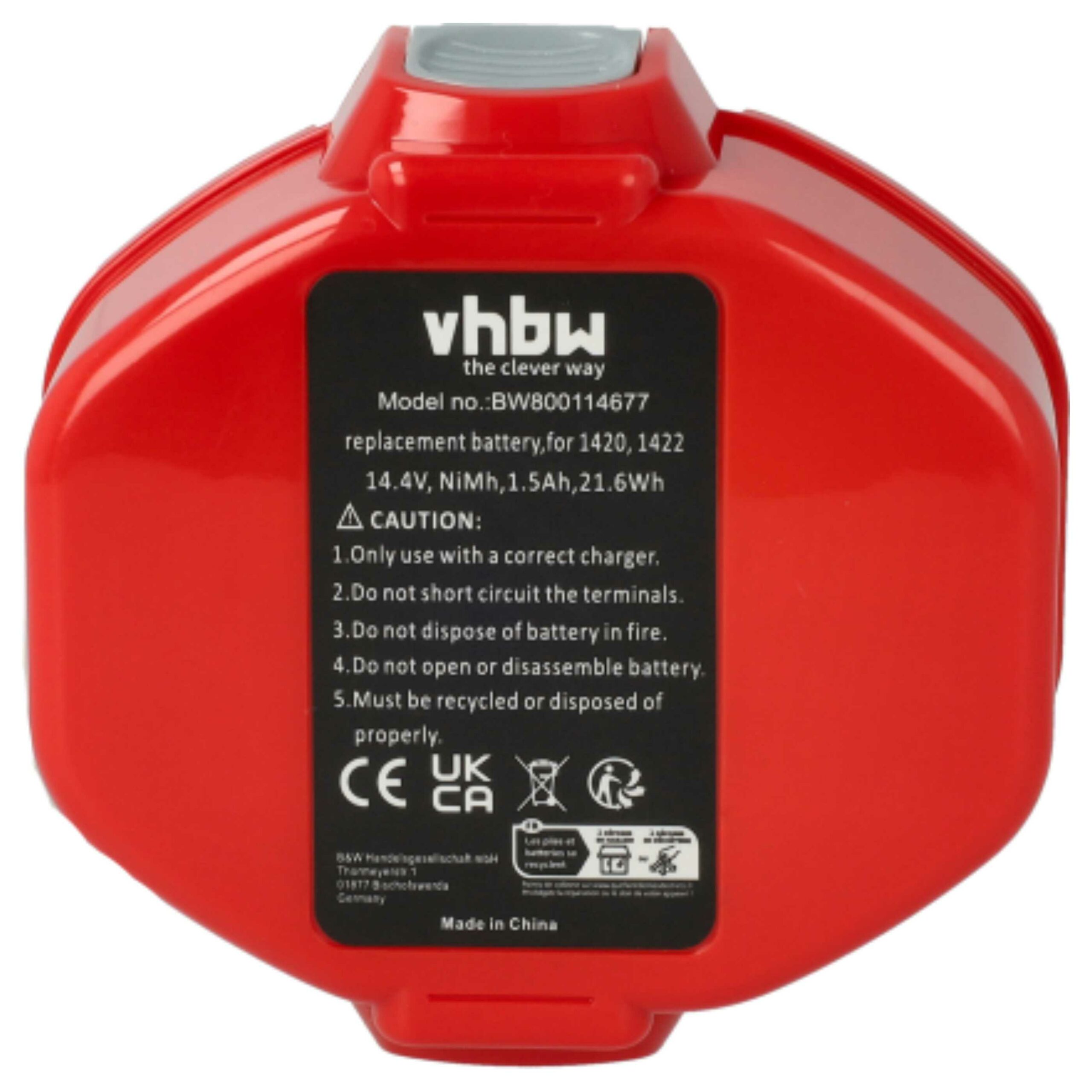 2x Bateria compatível Makita 1434, 1422, 1422 192600-1, 1433, 1420 - 1500 mAh, 14.4 V, NiMH - Image 3