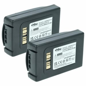 2x Bateria vhbw para Datalogic 94ACC0112, 94ACC1376 - Scanner POS 6800 mAh 3.7V