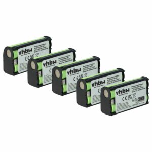 Pack de 5 Baterias vhbw para Microfone Sennheiser BA2015 - 1500 mAh 2.4 V NiMH