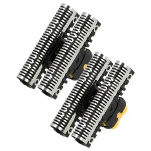 2x Bloco de Corte Compatível com Braun Contour - Preto/Prateado vhbw