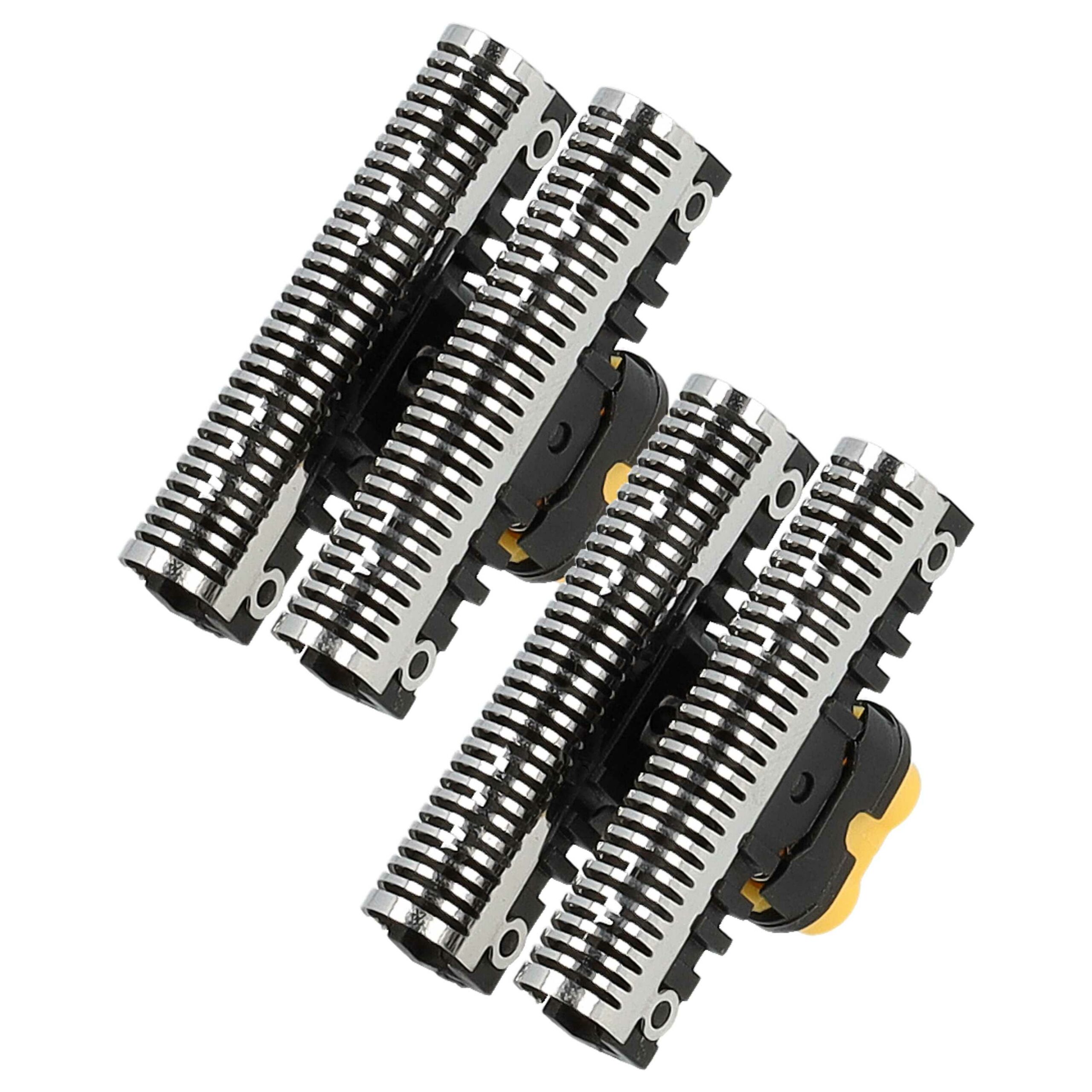 2x Bloco de Corte Compatível com Braun Contour - Preto/Prateado vhbw