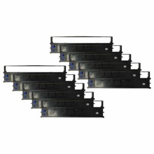 Pack de 10 Fitas de Tinta compatíveis OKI 43571802BE, 43571802 para Impressora Matricial e Recibos - Preto