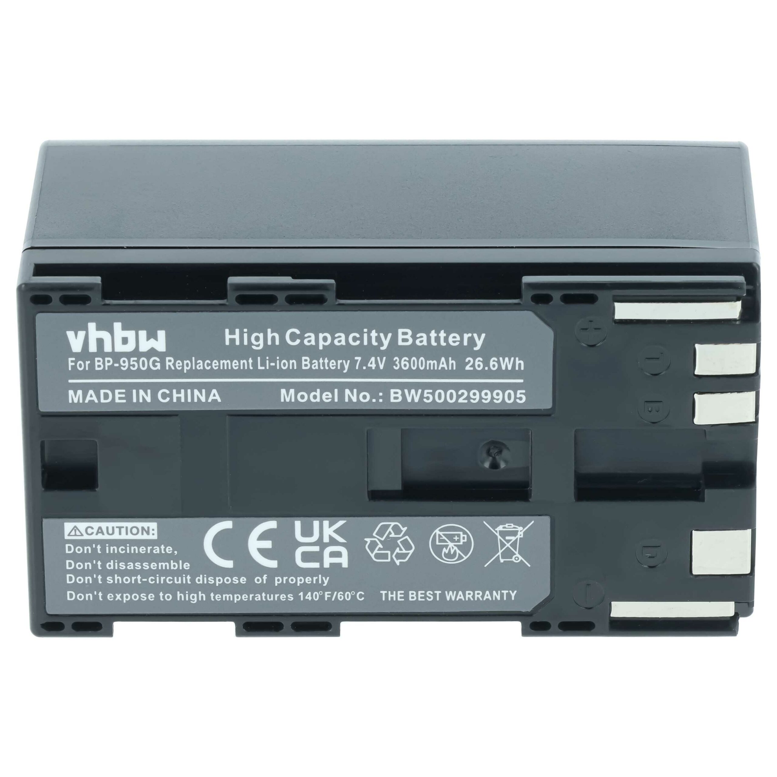 2x Bateria vhbw para Canon BP-975, BP-955, BP-925, BP-950G - 3600 mAh 7.4 V Li-Ion - Image 3