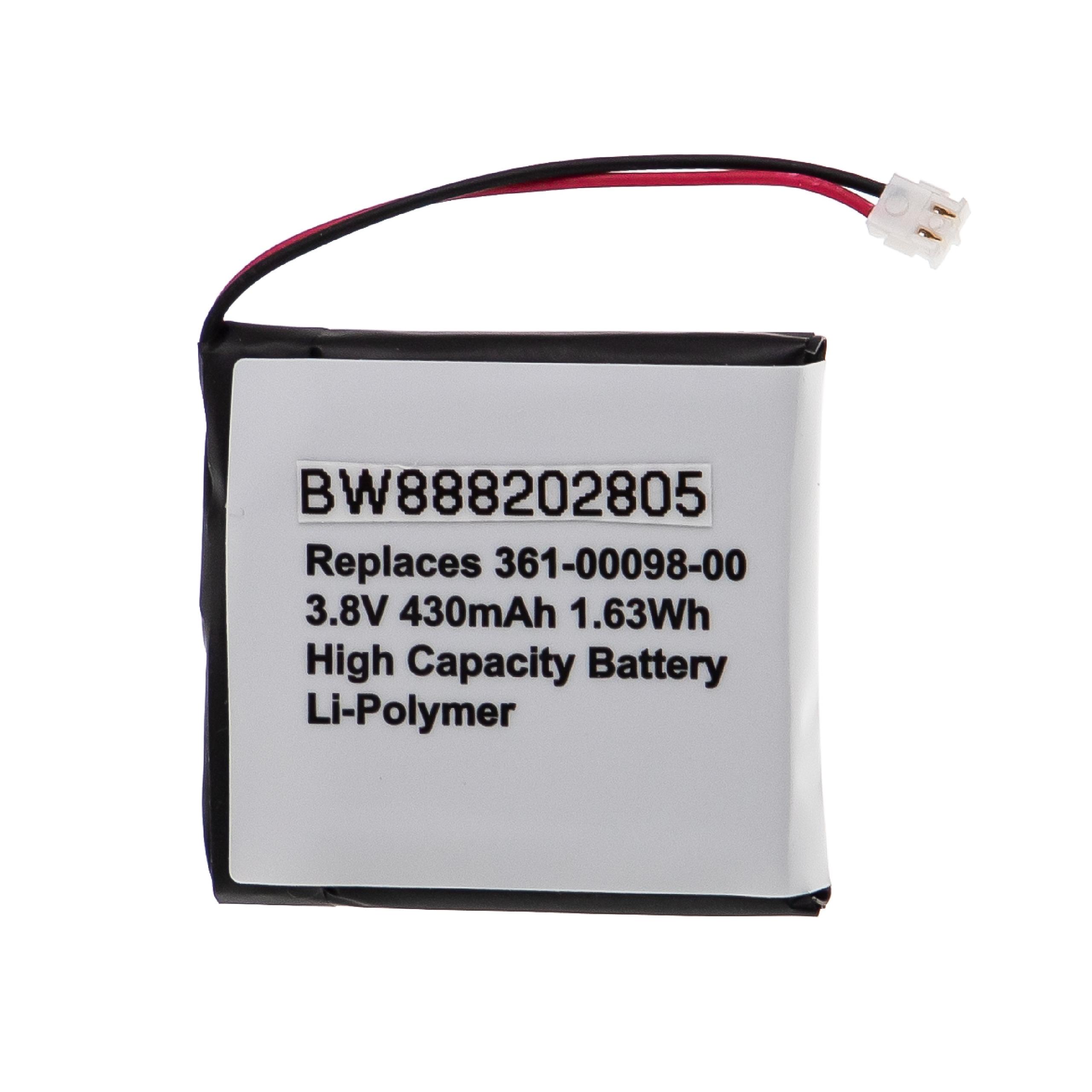 Bateria vhbw para Smartwatch Garmin 361-00098-00 - 430 mAh 3.8 V Li-polymer