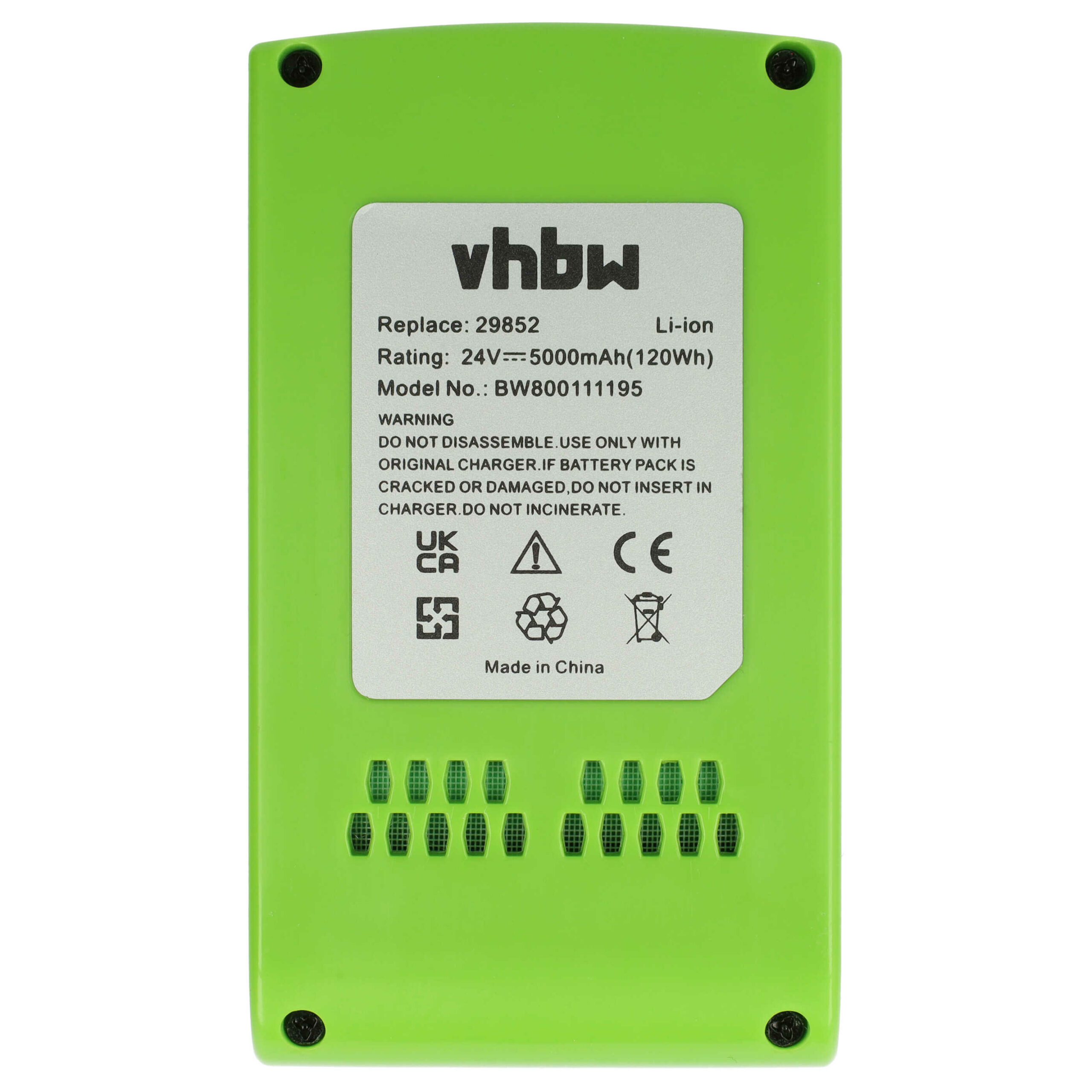 Bateria vhbw 24 V 5 Ah Li-Ion para Alpina 270401020, BT 4024 - Verde - Image 2