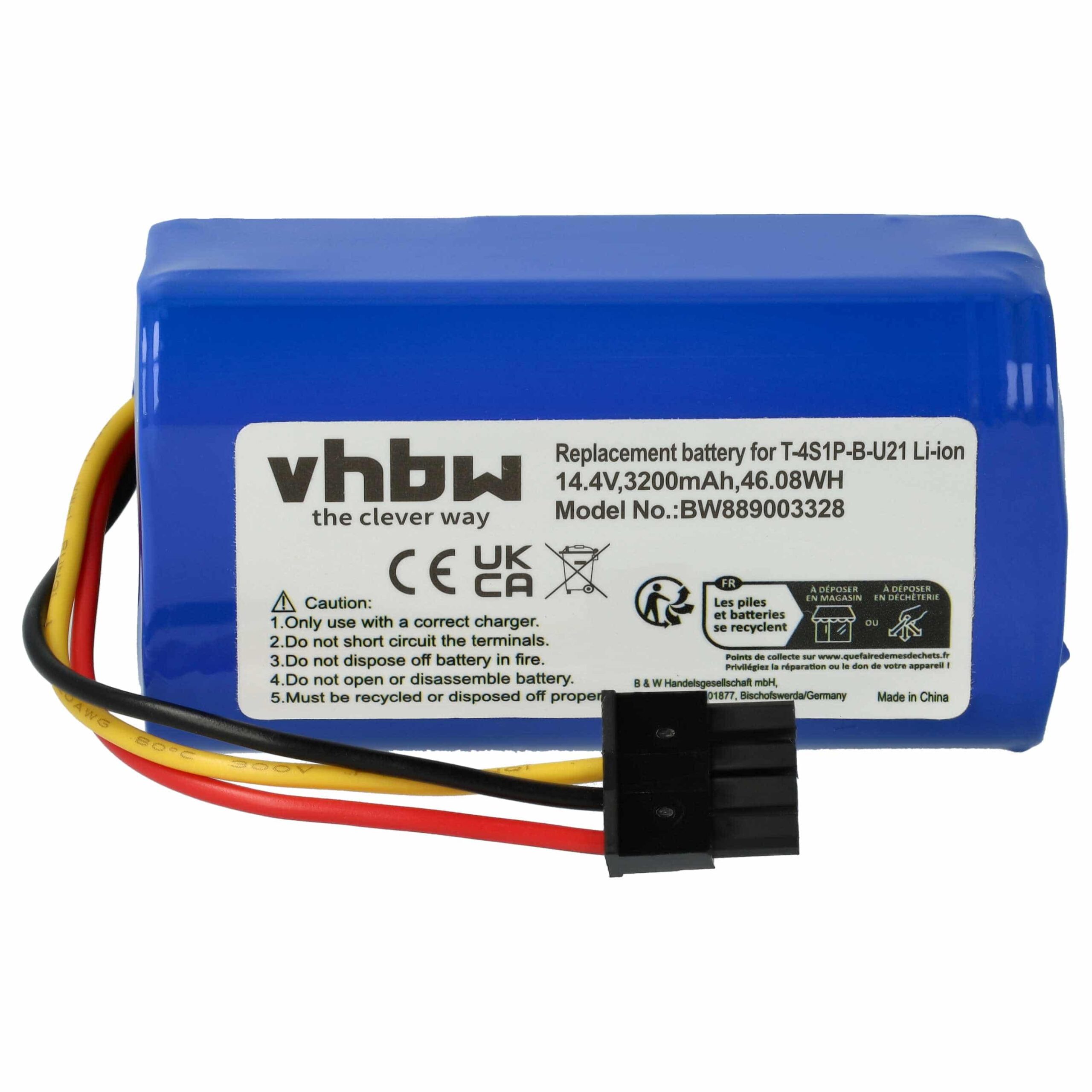 Bateria vhbw para Proscenic T-4S1P-B-U21 - 3200mAh, 14.4V, Li-Ion - Image 3