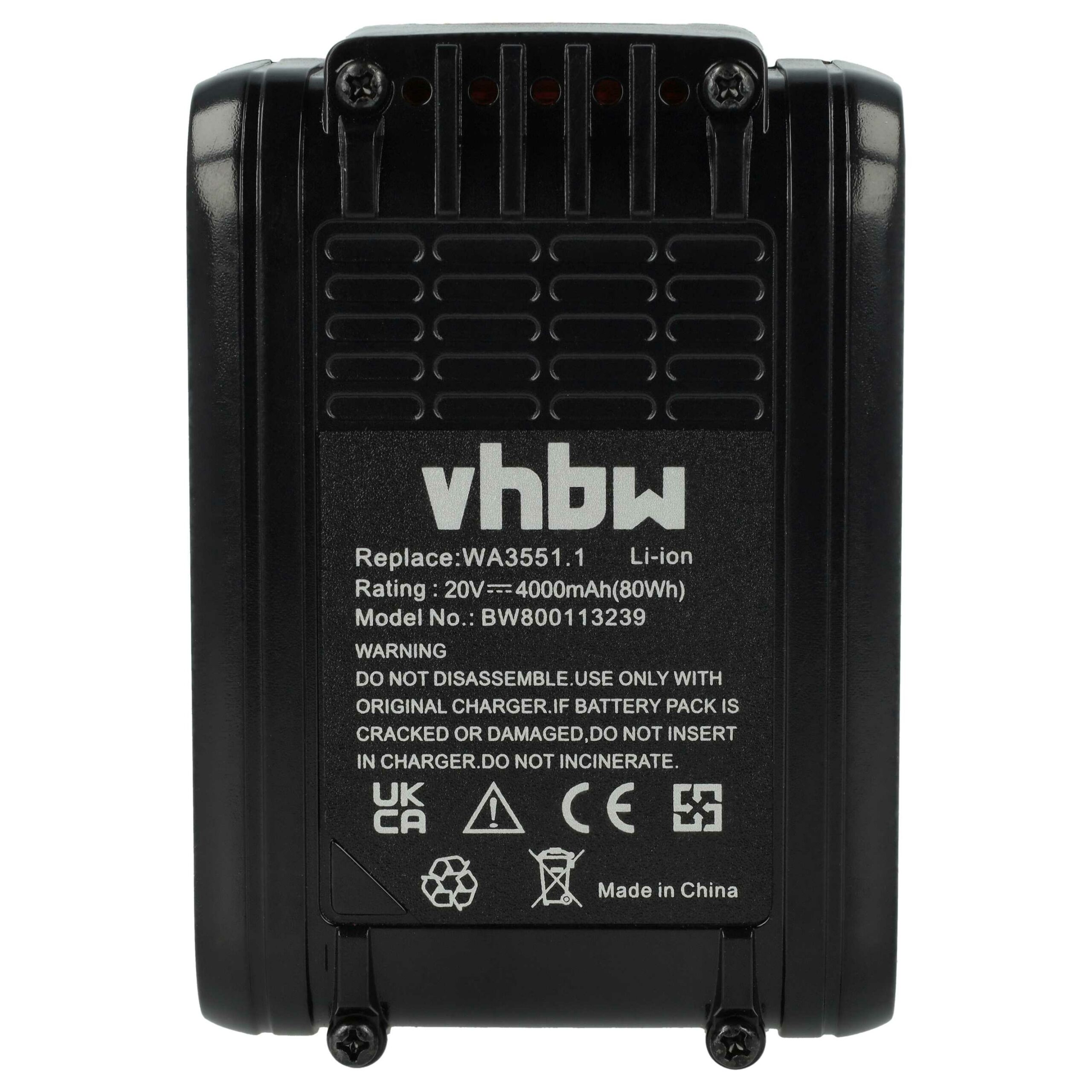 2x Bateria vhbw compatível com Rockwell RW9351.1 - 4000 mAh, 20 V, Li-Ion - Image 3
