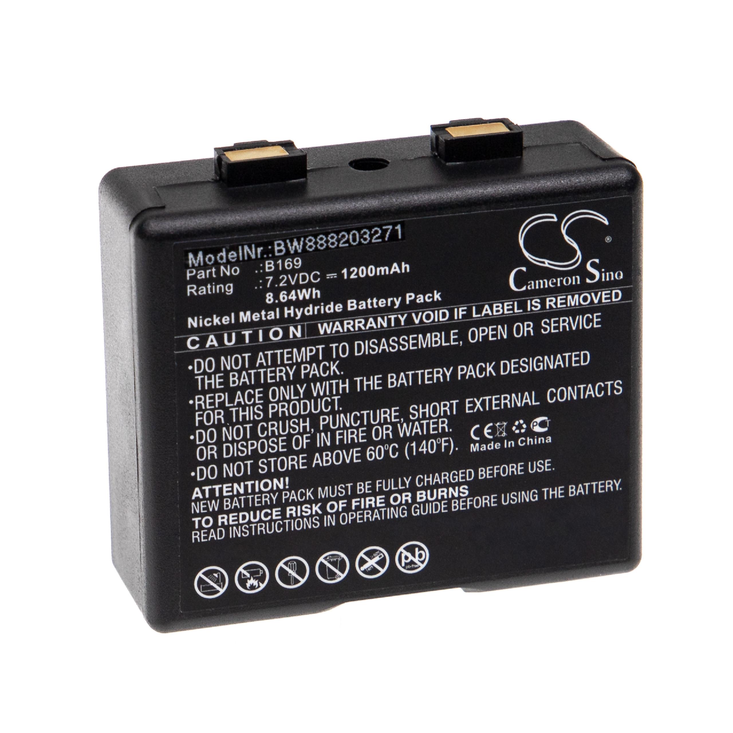 Bateria vhbw para Rádios Bosch/AEG B169 - 1200 mAh 7.2V NiMH - Image 2