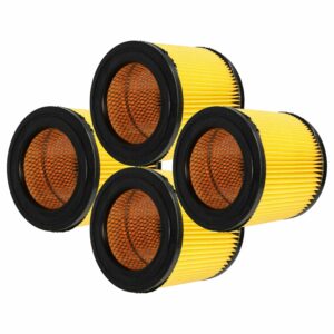 4x Cartucho Filtro de Substituição vhbw para Aspiradores Topcraft K704F, K707F, R 693, Laranja