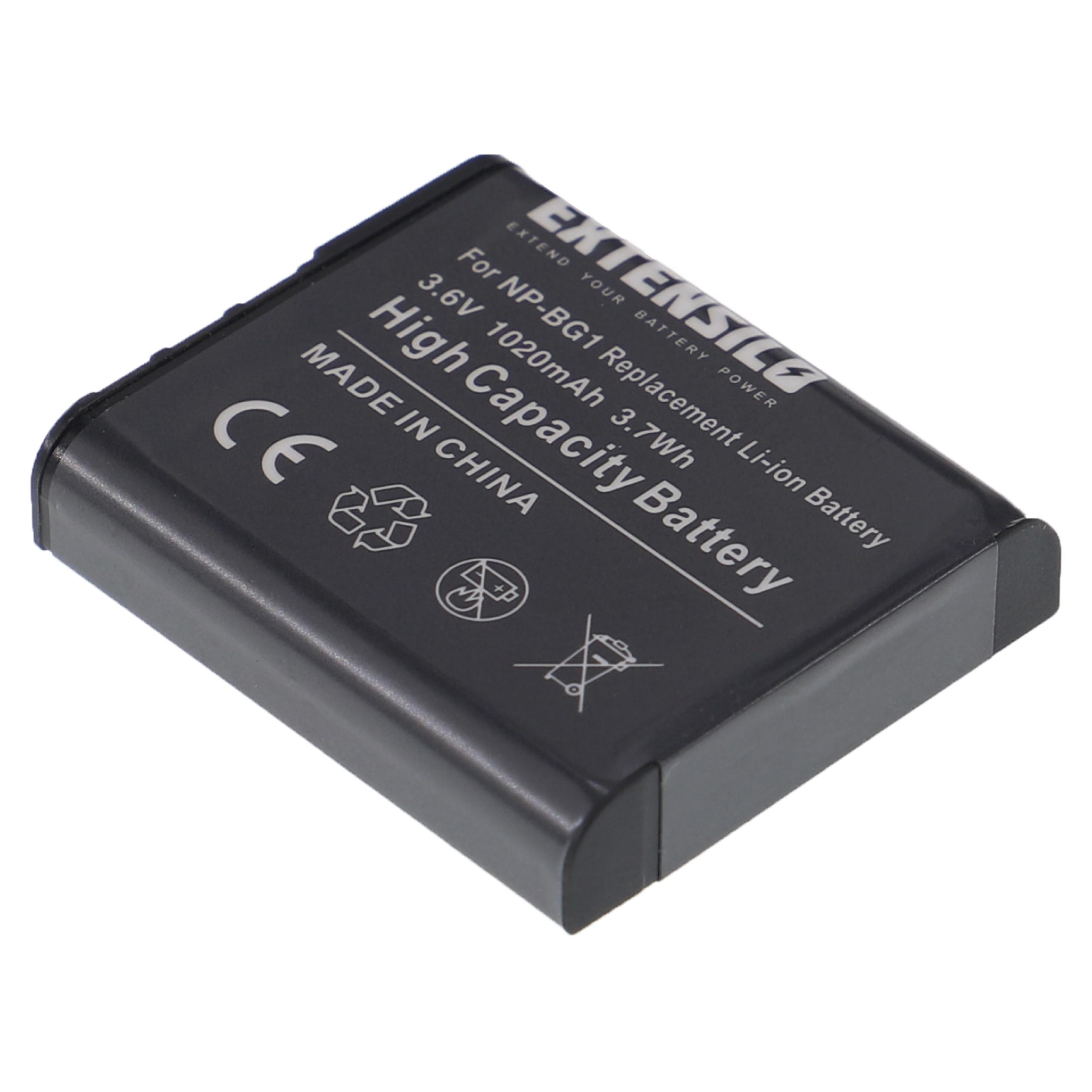 2x Bateria Compatível Sony NP-BG1, NP-FG1 - 1020mAh, 3.6V, Li-Ion EXTENSILO - Image 4