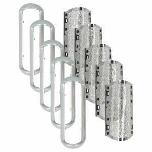 5x Lâmina de Barbear substitui Braun 5S - com Moldura, Prateada