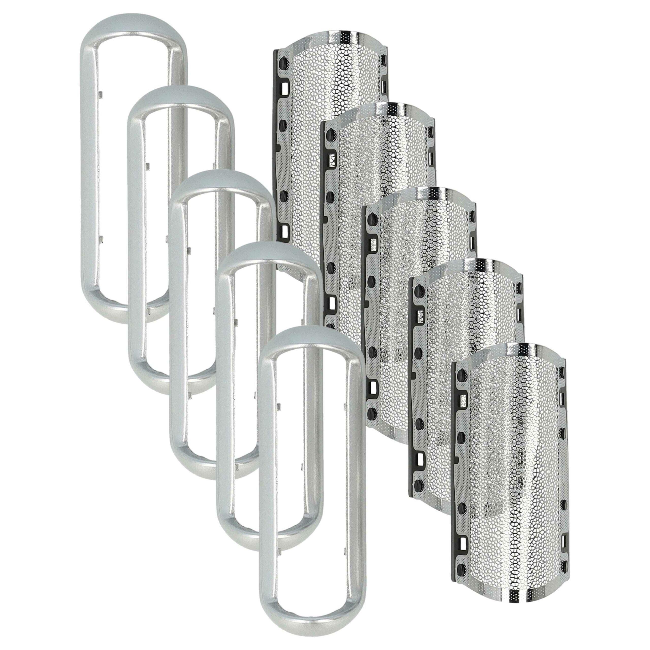 5x Lâmina de Barbear substitui Braun 5S - com Moldura, Prateada