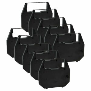 10x Fita de Tinta vhbw compatível com Hanseatic 186c1 - Preta