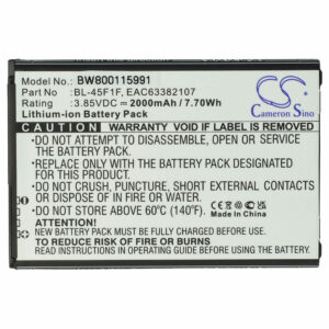 Bateria para Telemóvel LG BL-45F1F, EAC63361407, EAC63361401, EAC63321601 - 2000 mAh 3.85 V Li-Ion vhbw