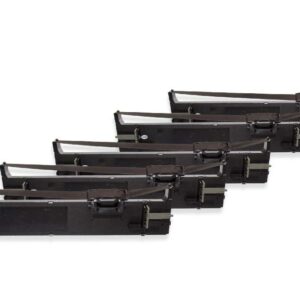 5x Fita de Tinta Compatível Epson S015610, C13S015610 para Impressoras Matriciais e de Recibos - Preta