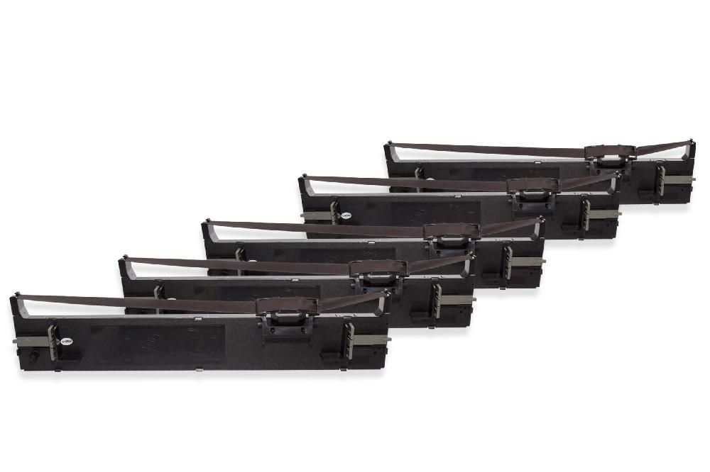 5x Fita de Tinta Compatível Epson S015610, C13S015610 para Impressoras Matriciais e de Recibos - Preta