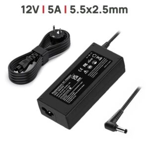 CARREGADOR 12V 5A 60W 5.5X2.5 MM | TV ROUTERS IMPRESSORAS ILUMINAÇÃO LED