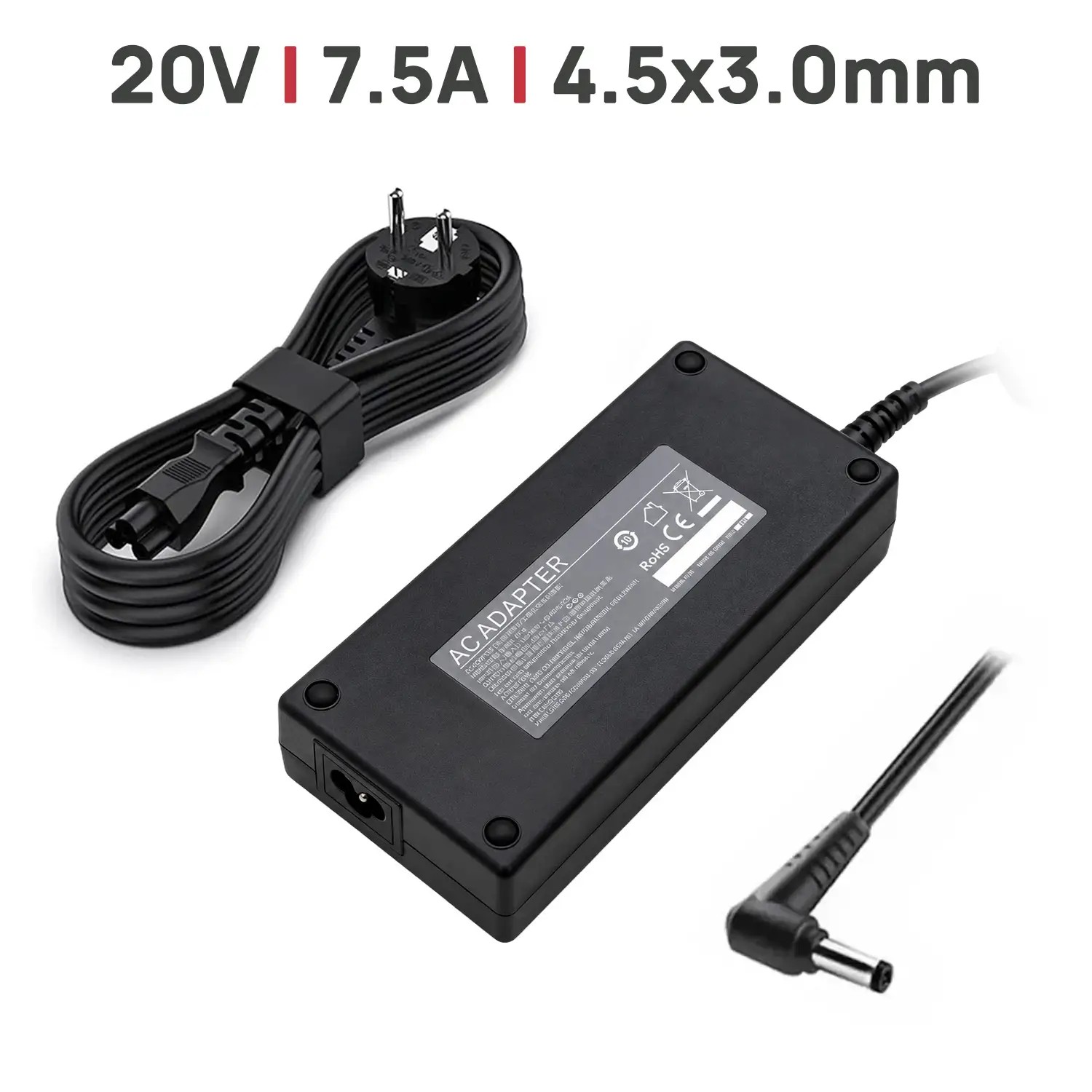 CARREGADOR DE PORTÁTIL ASUS ROG STRIX G512 G513 150W 20V 7,5A 4.5X3.0MM
