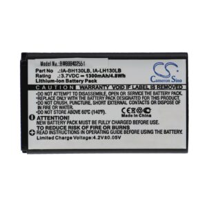 Bateria vhbw para Câmara de Vídeo Samsung IA-LH130LB, BPBH130LB, IA-BH130LB - 1300 mAh 3.7 V Li-Ion