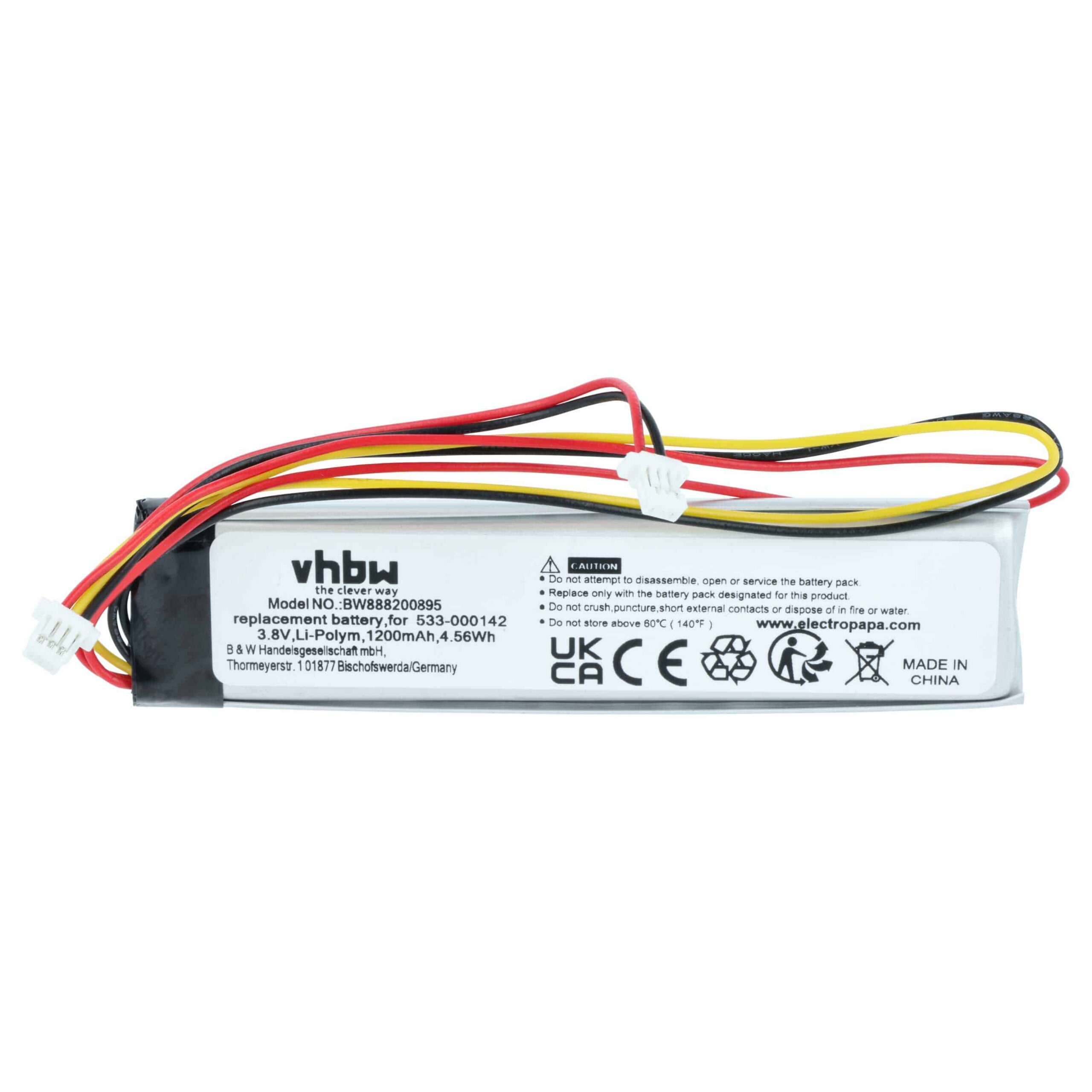 Bateria vhbw para Teclado sem Fio Logitech 533-000142 - 1200 mAh 3.8 V Li-polímero - Image 3