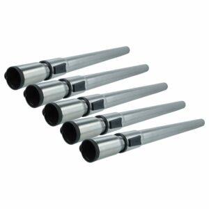 5x Tubo telescópico vhbw compatível com Miele S8360, S360, S380 - 60-100cm - preto/prata